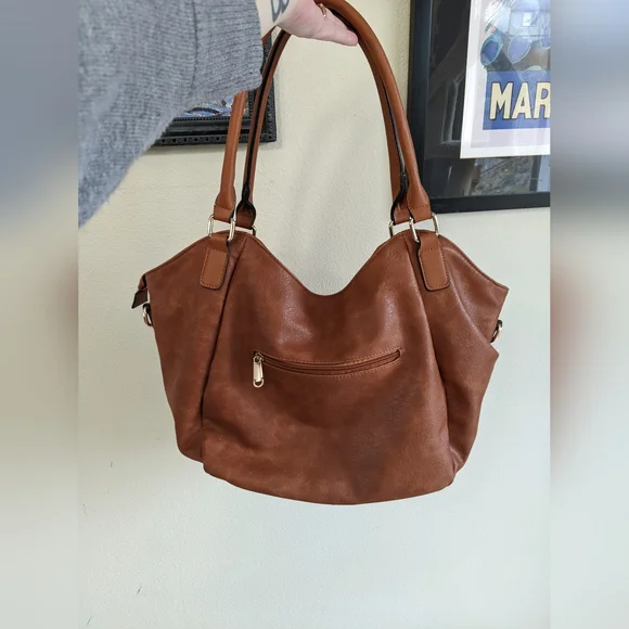Brown Faux Leather Purse - Picture 2 of 16